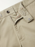 TOM FORD - Tapered Cotton-Blend Twill Trousers - Neutrals