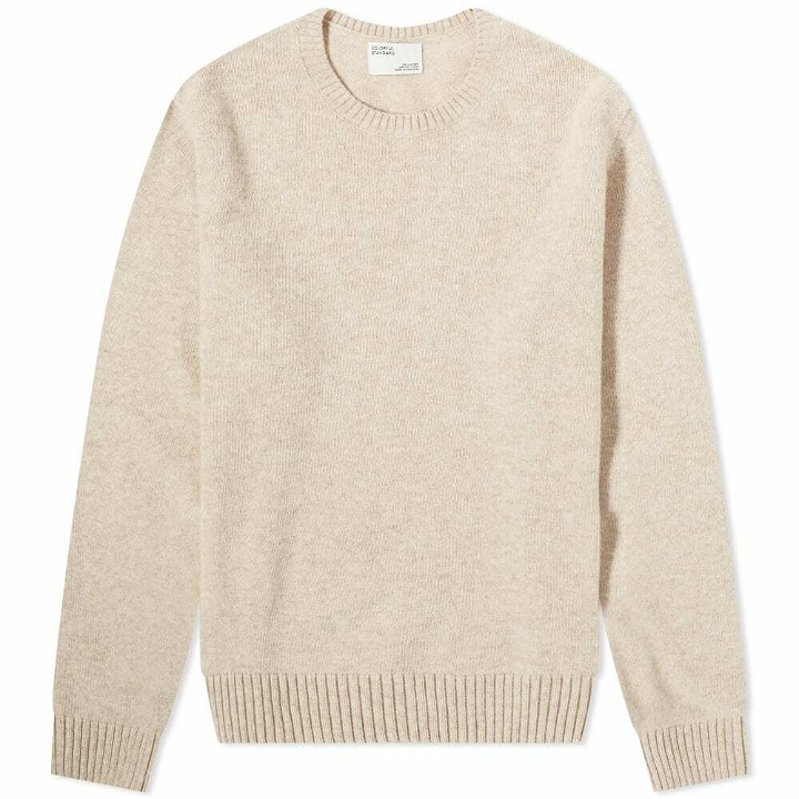 Photo: Colorful Standard Men's Merino Wool Crew Knit in Ivory White