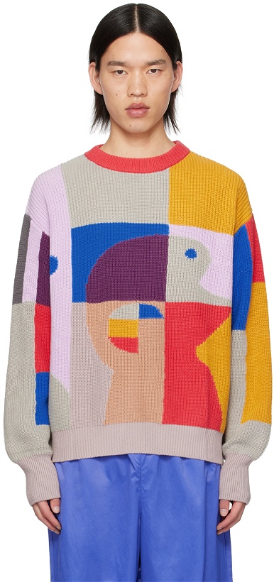Photo: KidSuper Multicolor Bauhaus Paint Palette Sweater