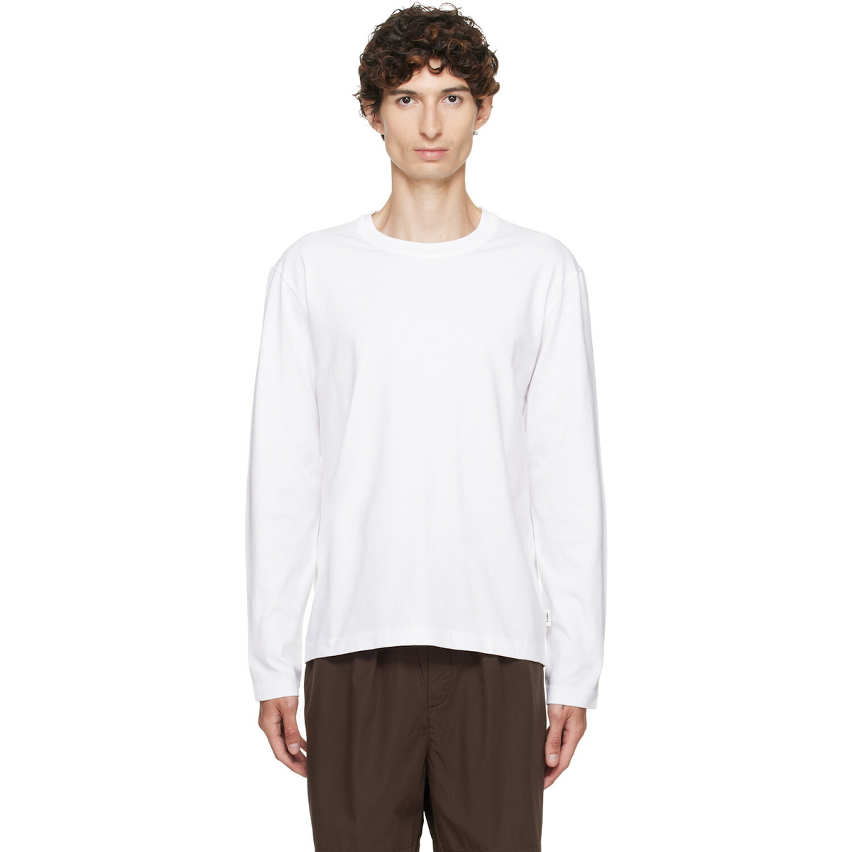 Tekla White Long-Sleeved T-shirt