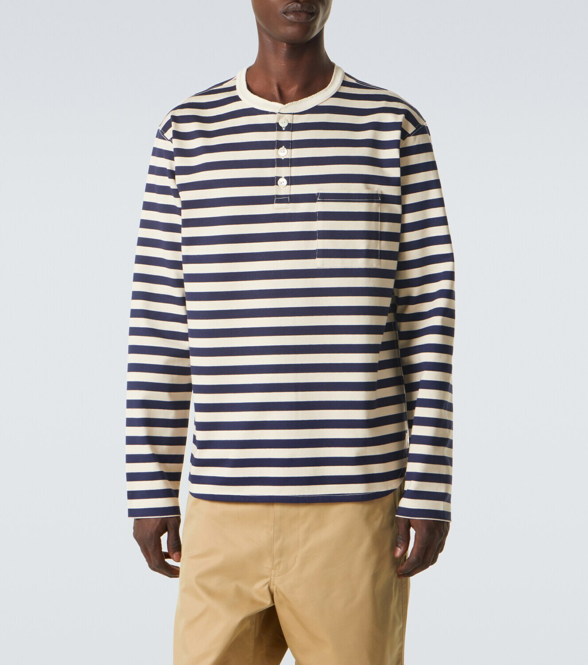 Junya Watanabe Striped cotton jersey T-shirt