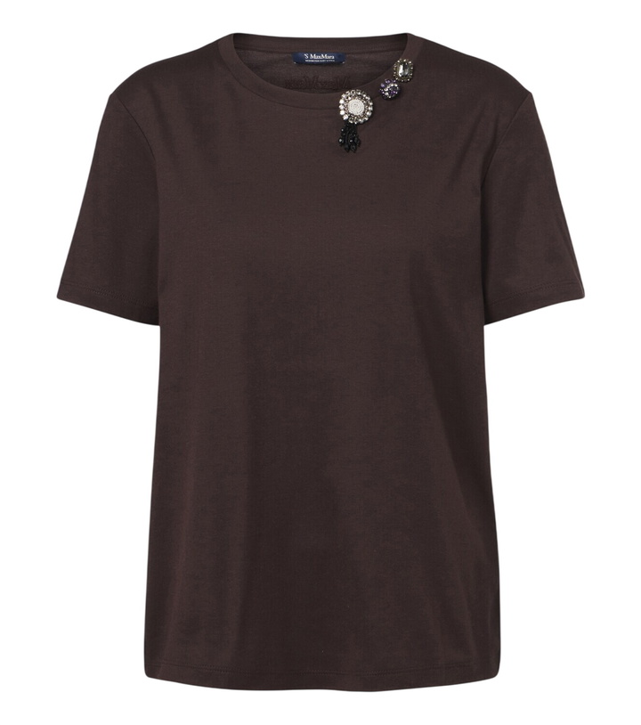 Photo: 'S Max Mara Embellished cotton-blend jersey T-shirt