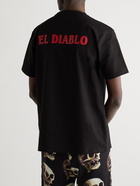 Endless Joy - El Diablo Printed Organic Cotton-Jersey T-Shirt - Black