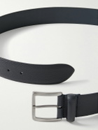 Anderson's - 4cm Full-Grain Leather Belt - Blue