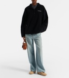 Miu Miu Logo fleece half-zip sweatshirt