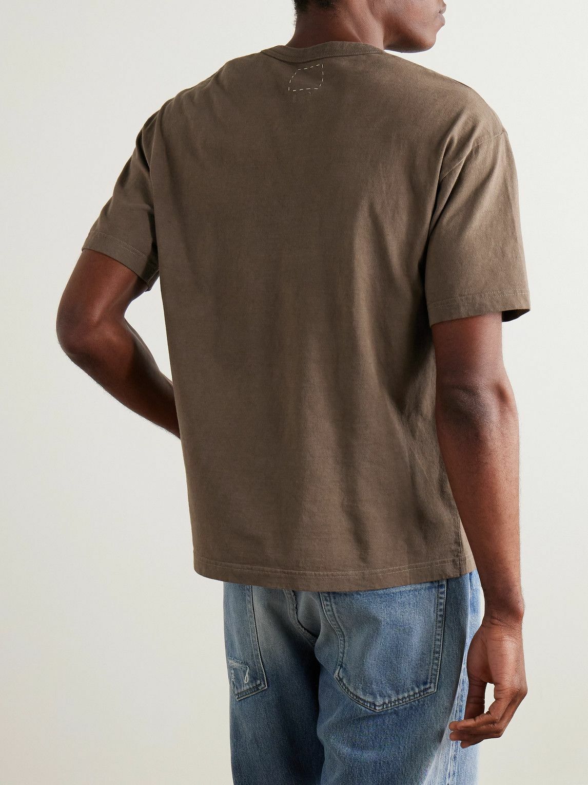 Visvim - Jumbo Garment-Dyed Cotton-Jersey T-Shirt - Brown Visvim
