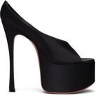 Amina Muaddi Black Anok Plateau Heeled Sandals