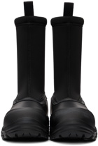 Heron Preston Black Leather Security Sock Boots