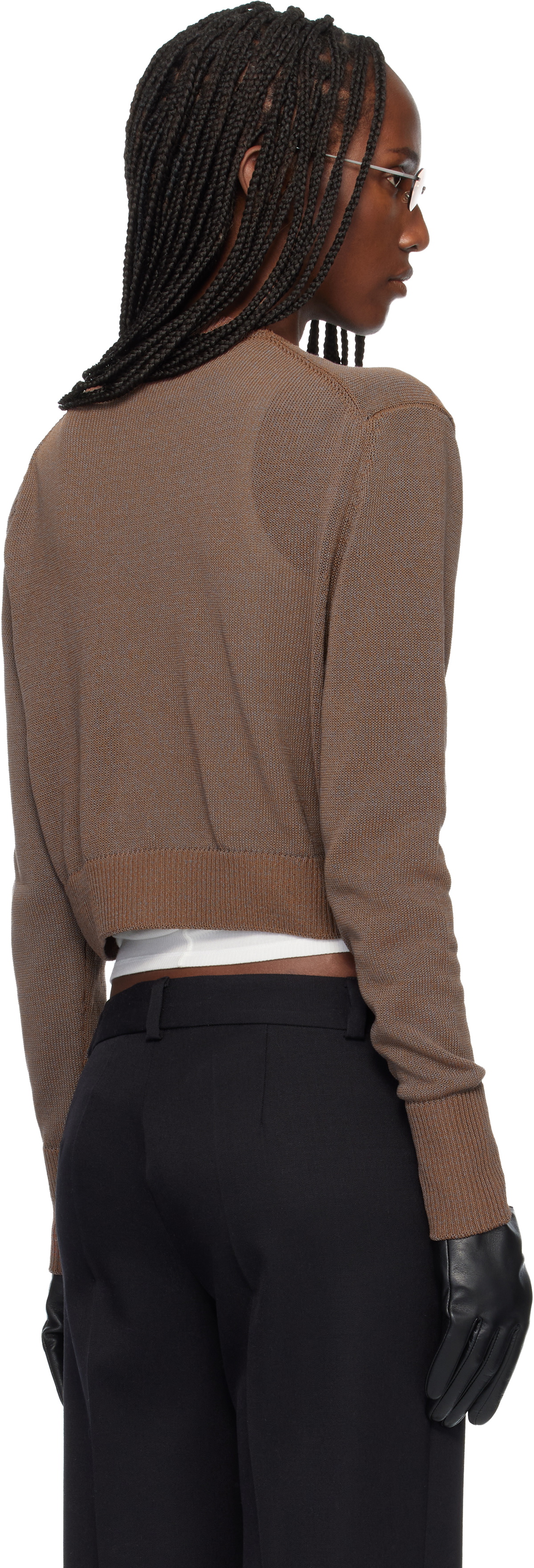 OUR LEGACY Brown Micro Cardigan