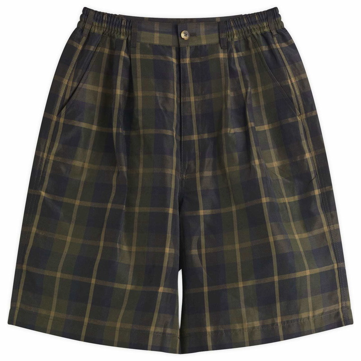 Photo: Comme des Garçons Homme Men's Weather Check Shorts in Khaki