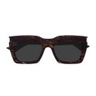 Saint Laurent Eyewear Saint Laurent Sl 810 Linea Corner Angle 002 Havana Crystal Grey Sunglasses