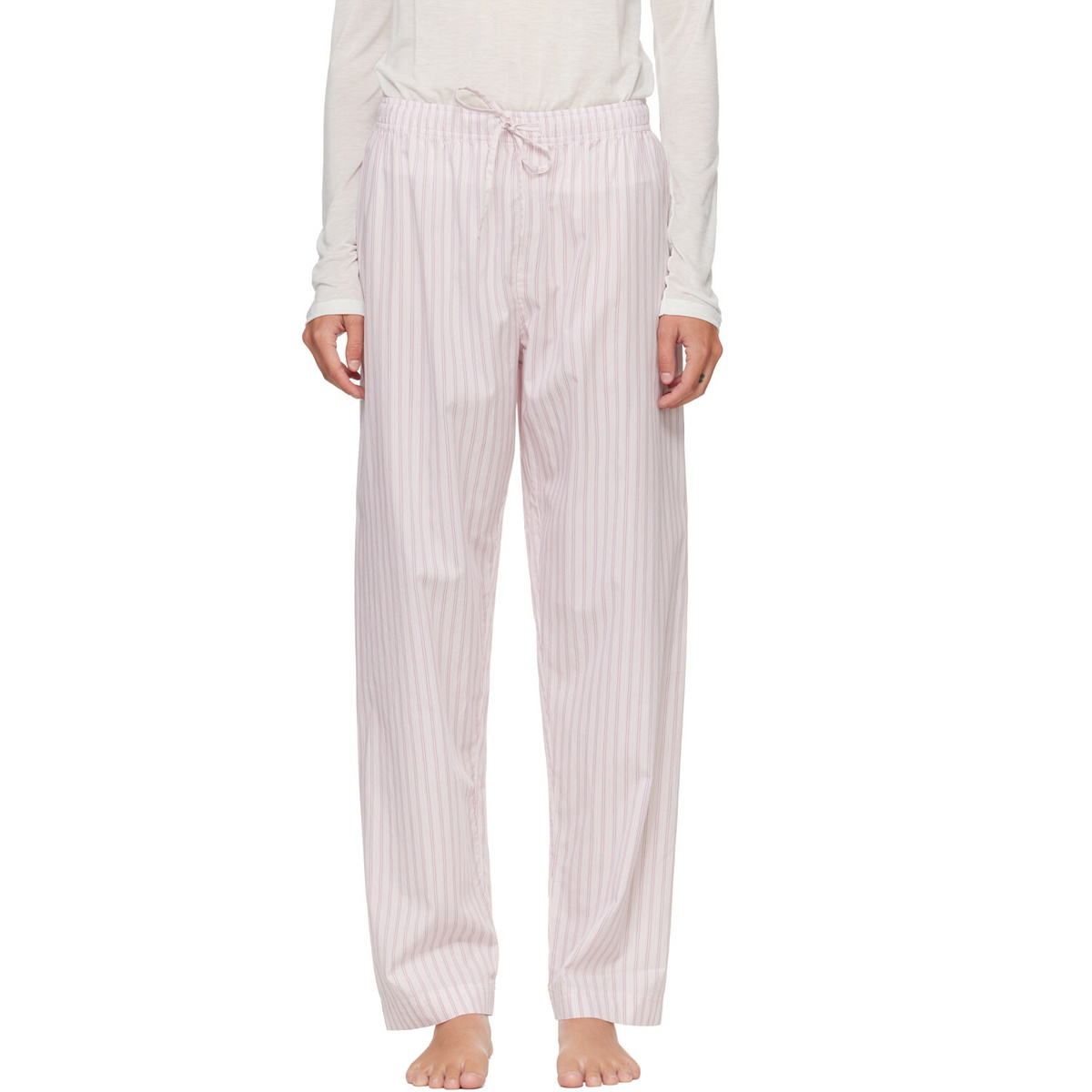 Tekla Pink Fine Twill Pyjama Pants