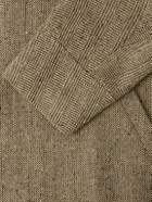 Visvim - Remi Herringbone Wool, Linen and Silk-Blend Tweed Coat - Brown
