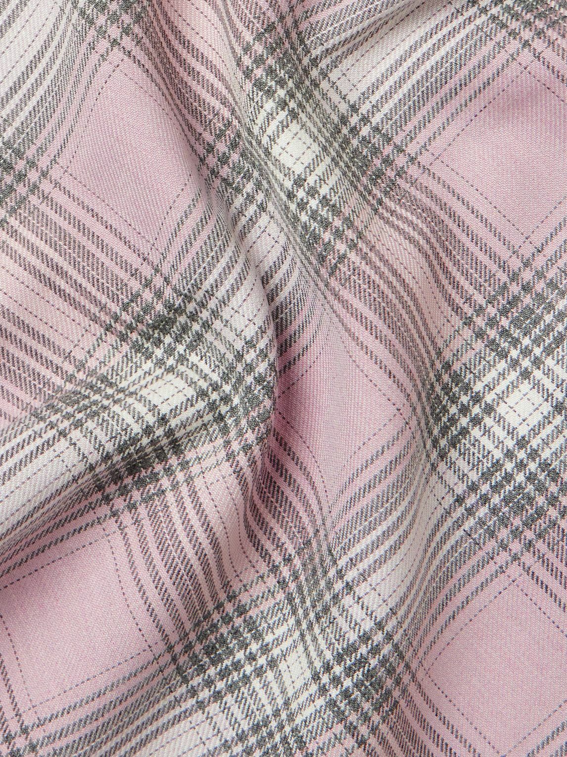 AMI PARIS - Checked Flannel Shirt - Pink AMI