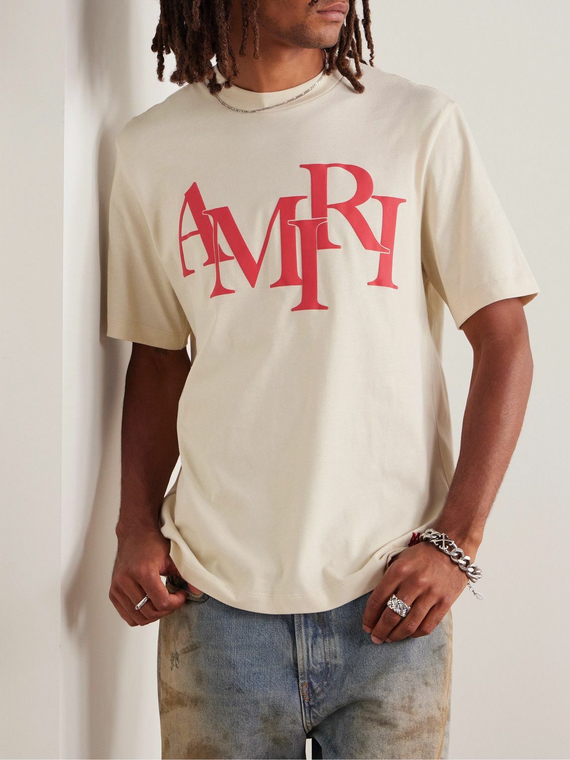【AMIRI】Staggered コットンTシャツ 0400021212734_BLACK?wid=600&