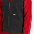 Dickies Men's Duck Canvas Vest in Stone Washed Black