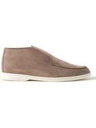 LORO PIANA - Open Walk Suede Boots - Brown