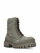 BALENCIAGA - Strike Cotton Canvas Combat Boots