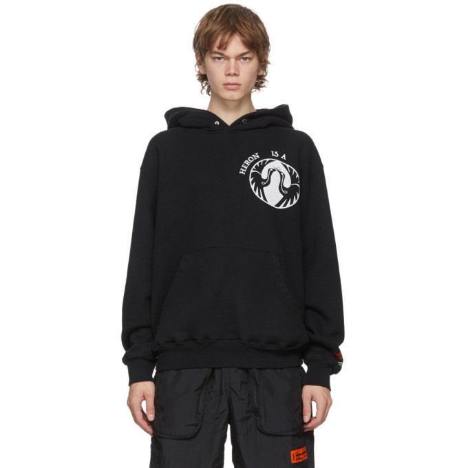 Photo: Heron Preston Black Heron Bird Classic Hoodie