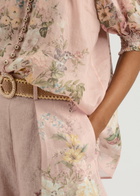 Zimmermann Waverly Tuck Floral-print Linen Shorts Multi Floral