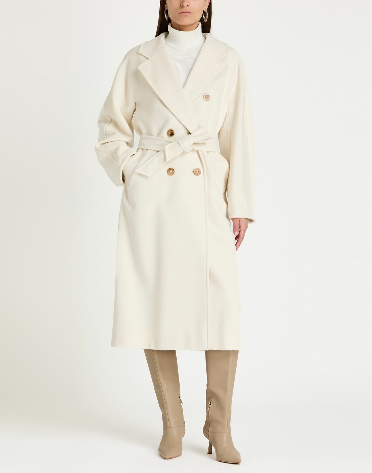 Max Mara Womens Coat Cream