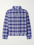 Story mfg. - Friday Checked Cotton Jacket - Blue