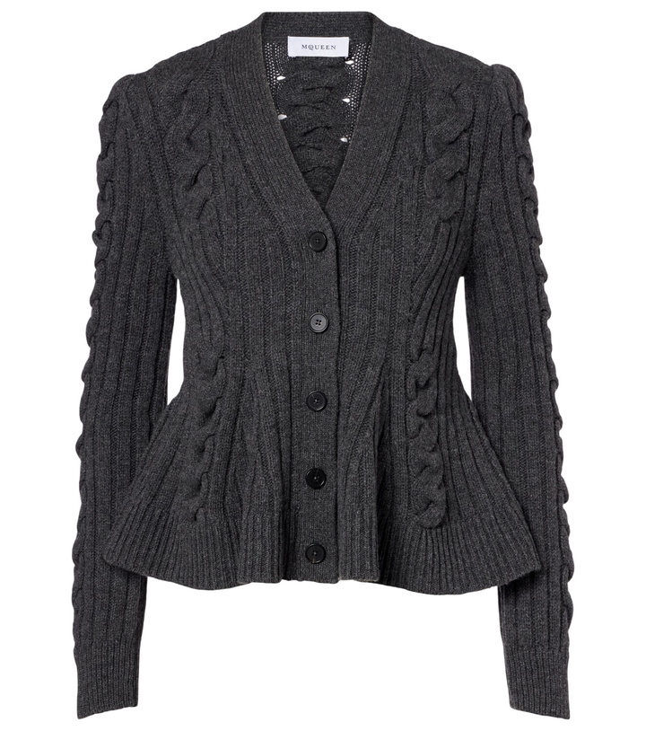 Photo: McQueen Cable-knit wool and cashmere cardigan