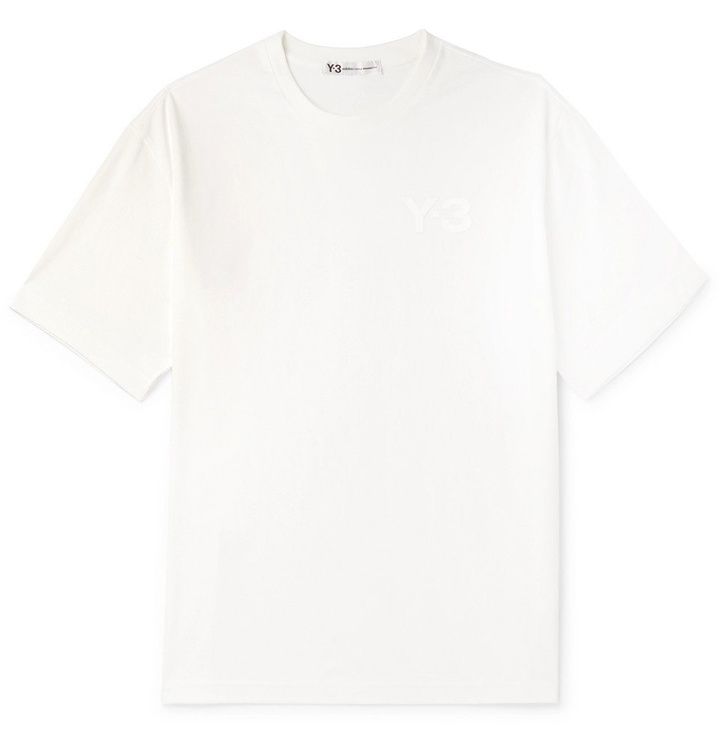 Photo: Y-3 - Logo-Print Cotton-Jersey T-Shirt - White