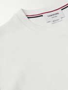 Thom Browne - Striped Cotton-Piqué T-Shirt - White