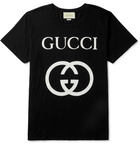 Gucci - Logo-Print Cotton-Jersey T-Shirt - Black