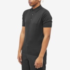 John Smedley Men's Adrian Cotton Knitted Polo Shirt in Black