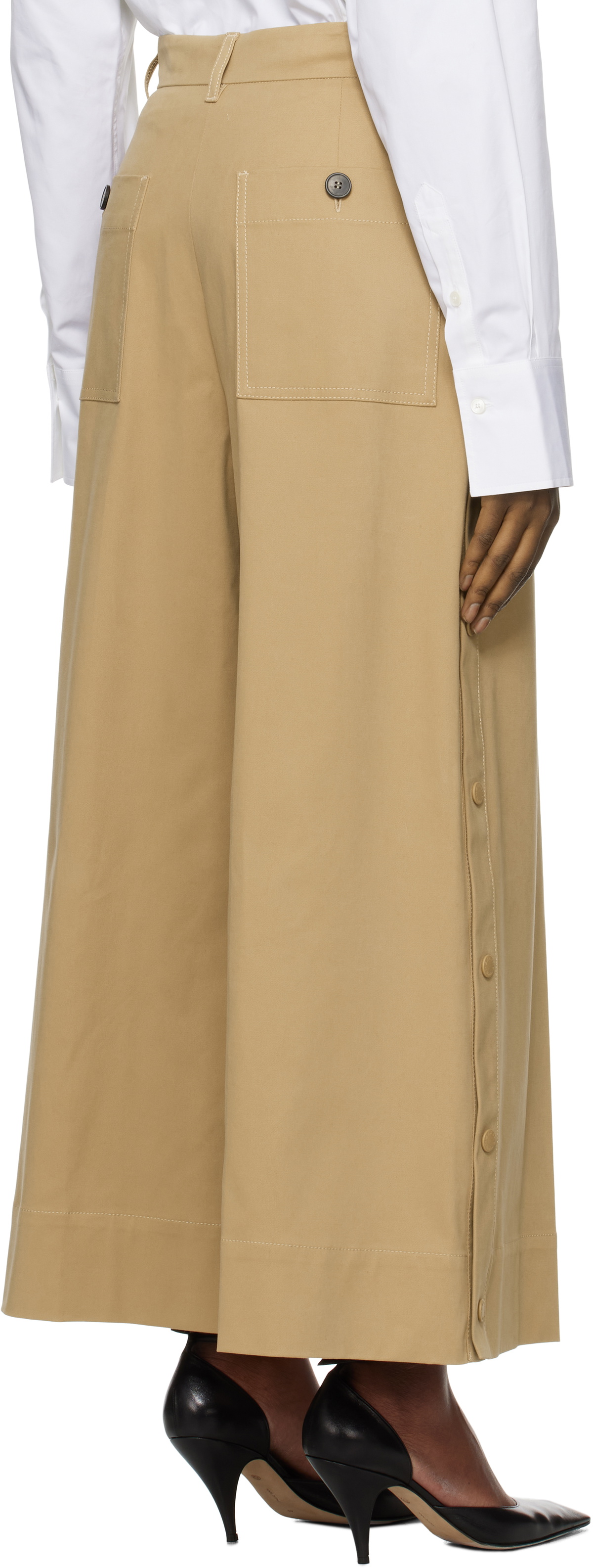 Weekend Max Mara Beige Caprile Trousers