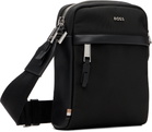 BOSS Black Leather-Trimmed Reporter Bag