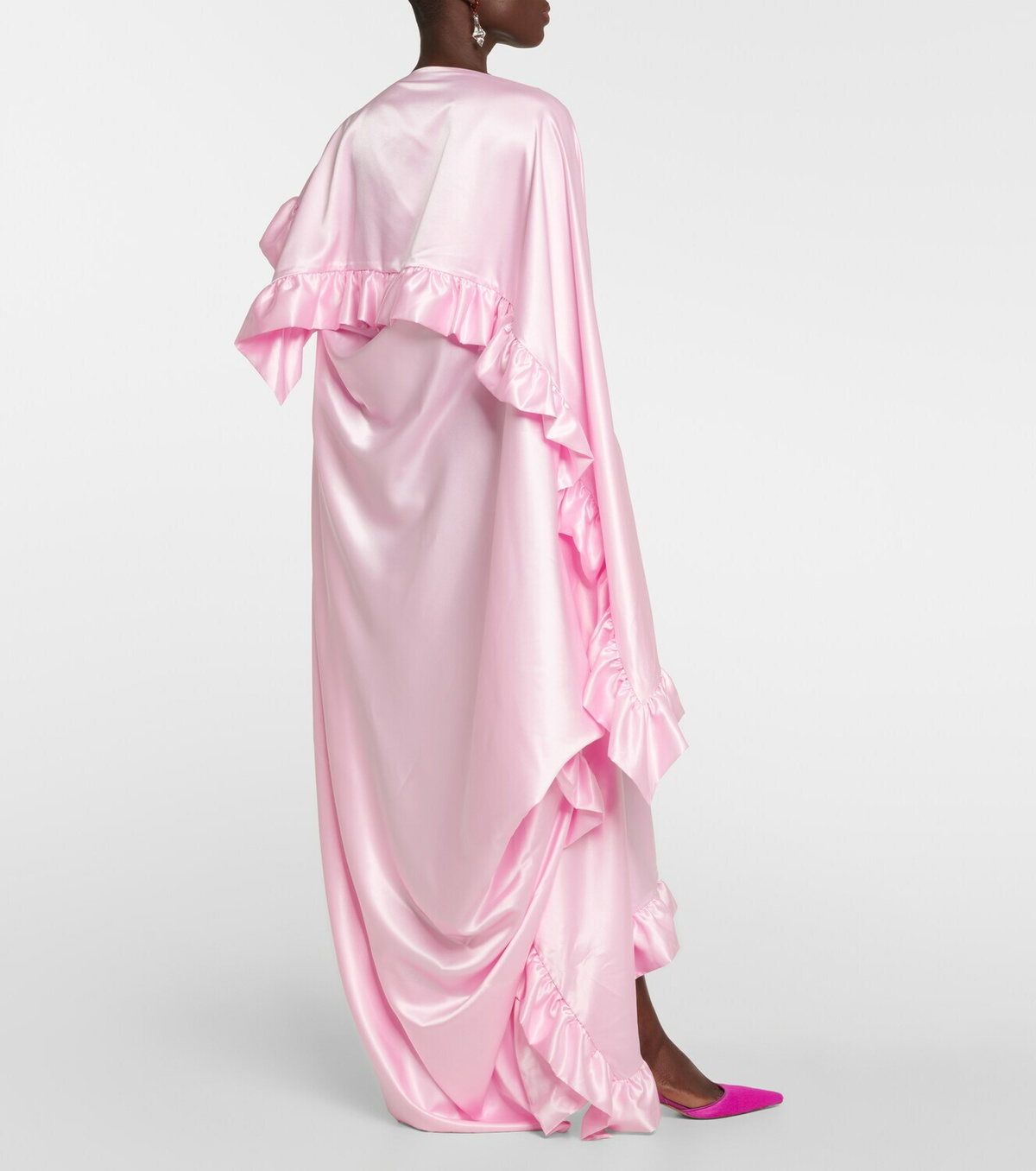 Acne Studios - Ruffled one-shoulder satin dress Acne Studios