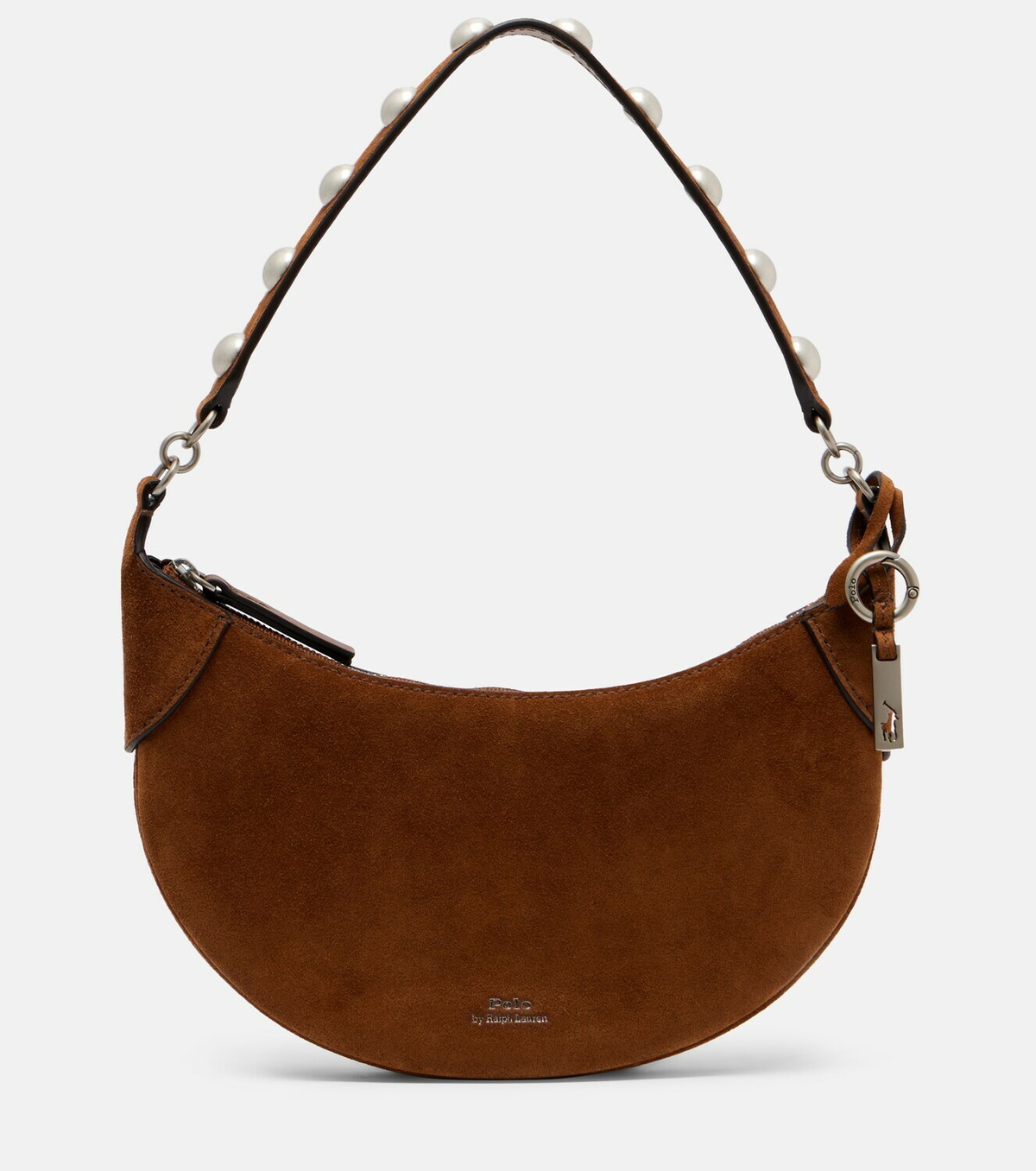 Polo Ralph Lauren Polo ID Mini studded suede shoulder bag