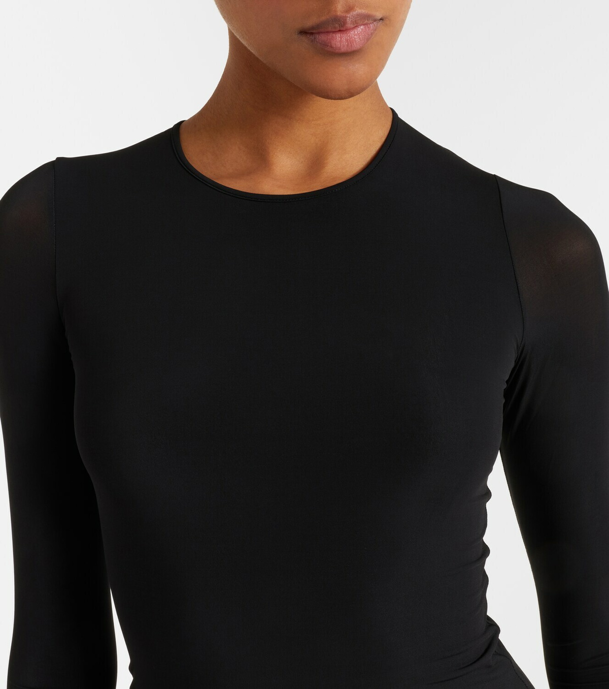 Wardrobe.NYC Semi-sheer jersey midi dress