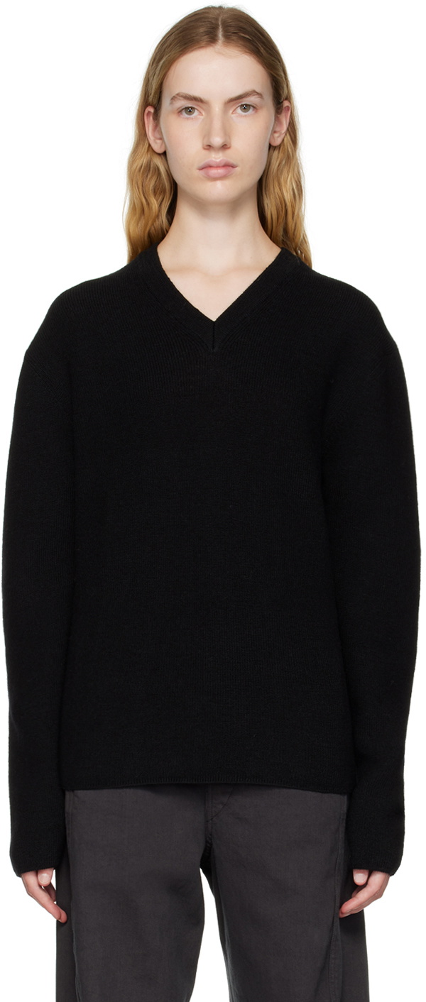 女性が喜ぶ♪ LEMAIRE Black V-Neck Sweater Lemaire トップス