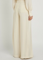 Emporio Armani Pleated Wide-leg Trousers Cream
