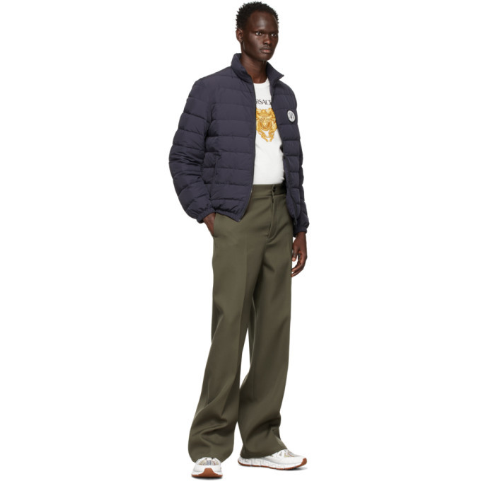 ジャケット・アウター Versace downjacket with medusa patch Versace Navy Down Medusa Patch Jacket Versace