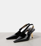Saint Laurent Lee 75 leather slingback pumps