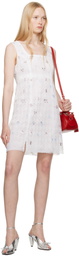 Anna Sui White Embroidered Lacey Trellis Minidress