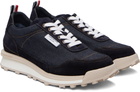 Thom Browne Navy Selvedge Denim Tech Runner Alumni Sneakers