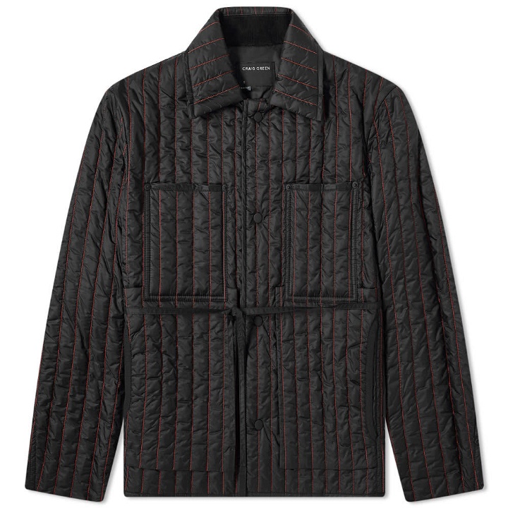 Photo: Craig Green Contrast Stitch Quilted Worker Jacket