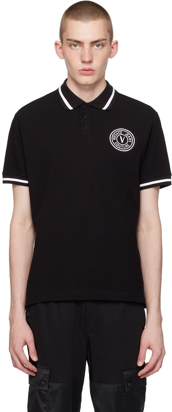 Photo: Versace Jeans Couture Black Embroidered Polo