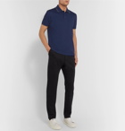 Berluti - Slim-Fit Contrast-Tipped Cotton-Piqué Polo Shirt - Navy