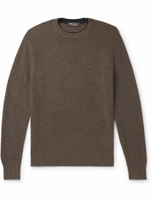 Photo: Loro Piana - City Birdseye Baby Cashmere Sweater - Brown