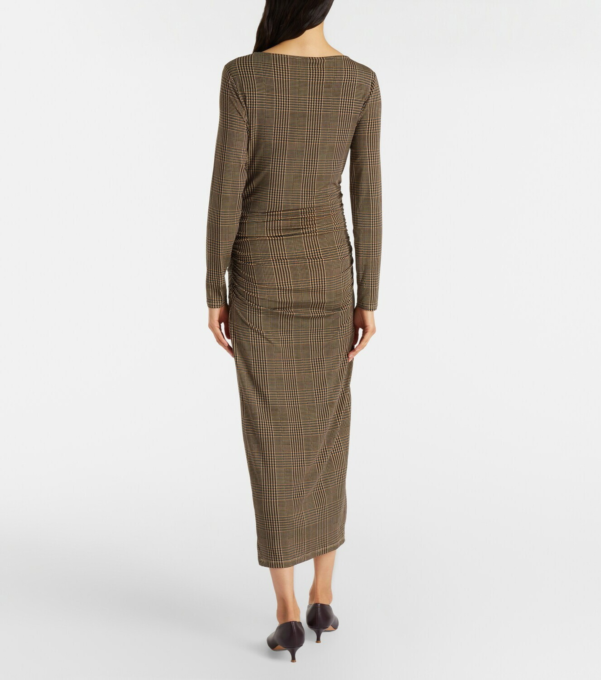 Veronica Beard Charissa houndstooth jersey maxi dress