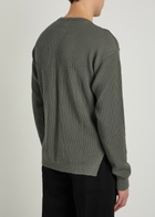 Rick Owens Ribbed Wool Jumper Brown