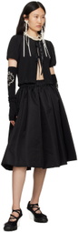 Simone Rocha Black Embellished Fingerless Gloves