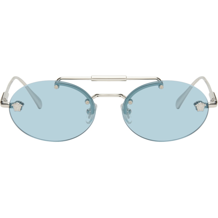 Photo: Versace Silver Medusa Sunglasses